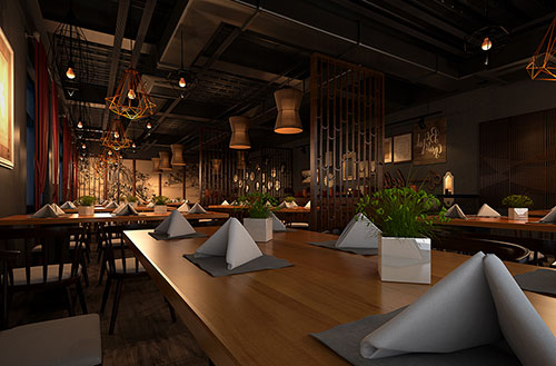 广东简约大气中式风格餐厅设计装修效果图