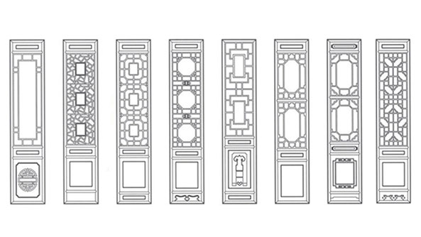 广东喜迎门中式花格CAD设计图样式大全