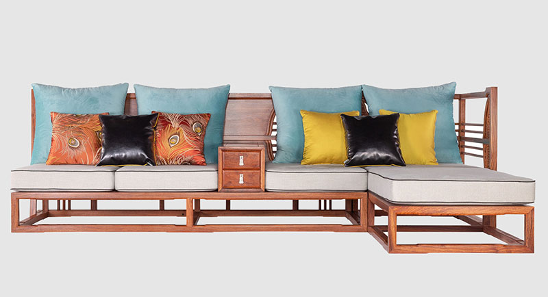 广东中式家居装修实木沙发组合家具效果图